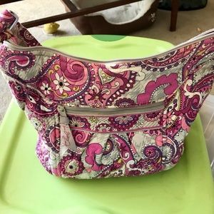 Vera Bradley Paisley Plaid Hobo Crossbody Bag